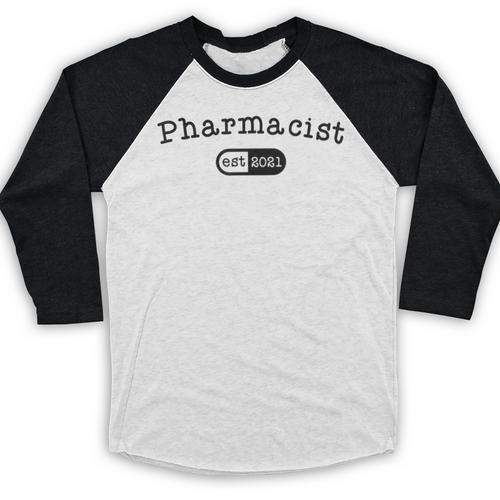 Pharmacy Student TShirt Pharmacist Graduation Est 2021 Baseball Raglan Shirt - Best Gift Smart