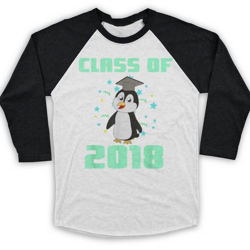 Pinguin Class 2018 Shirt Graduation Kids Graduate Baseball Raglan Shirt - Best Gift Smart