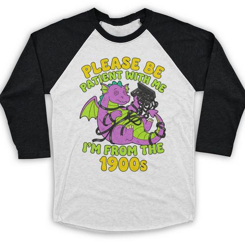 Please Be Patient I'm From The 1900s Dragon Men Women Premium Tri-Blend Baseball Raglan Shirt - Figerry