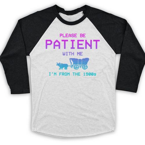 Please Be Patient With Me I'm From The 1900s Father Day Premium Baseball Raglan Shirt - Figerry