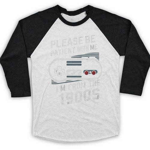 Please Be Patient I'm From The 1900s Father's Day Premium Baseball Raglan Shirt - Figerry