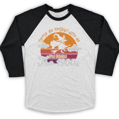 Please Be Patient With Me I'm From The 1900s Halloween Premium Baseball Raglan Shirt - Figerry
