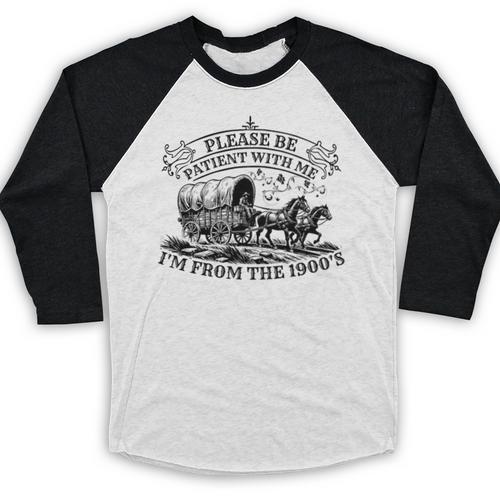 Please Be Patient With Me I'm From The 1900s For Men Women Premium Tri-Blend Baseball Raglan Shirt - Figerry