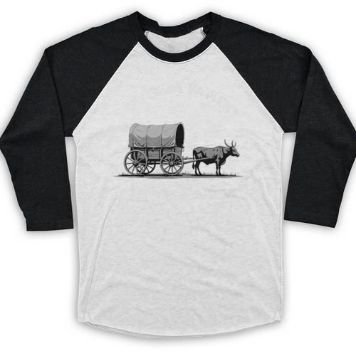 Please Be Patient I'm From The 1900s Oxen And Wagon Premium Baseball Raglan Shirt - Figerry