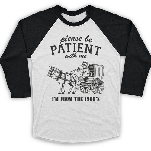 Please Be Patient I'm From The 1900s Raccoon Lover Baseball Raglan Shirt - Figerry