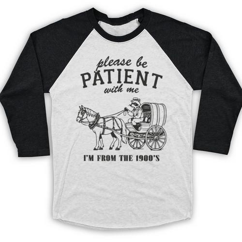 Please Be Patient I'm From The 1900s Raccoon Lover Premium Baseball Raglan Shirt - Figerry