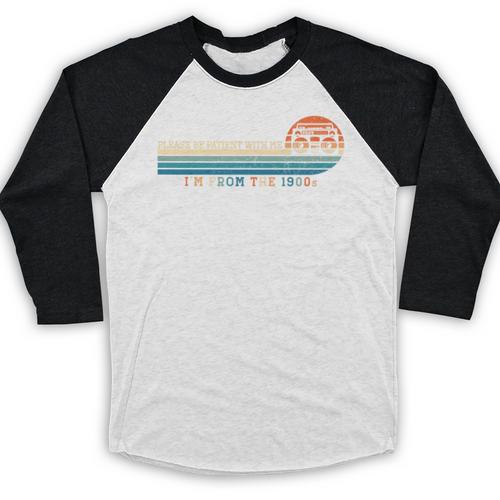 Please Be Patient With Me I'm From The 1900s Retro 90s Premium Baseball Raglan Shirt - Figerry
