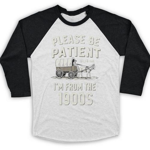 Please Be Patient I'm From The 1900s Retro Premium Tri-Blend Baseball Raglan Shirt - Figerry