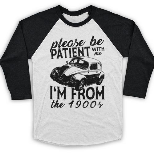 Please Be Patient With Me I'm From The 1900s Vintage Classic Premium Tri-Blend Baseball Raglan Shirt - Figerry