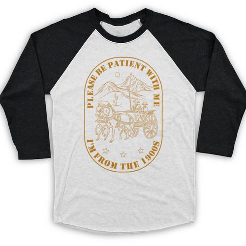 Please Be Patient I'm From The 1900s Vintage Country Gag Tee Premium Tri-Blend Baseball Raglan Shirt - Figerry