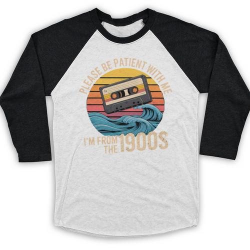 Please Be Patient With Me I'm From The 1900s Vintage Humor Premium Tri-Blend Baseball Raglan Shirt - Figerry