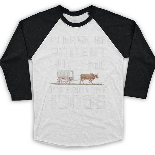 Please Be Patient With Me I'm From The 1900s Vintage Retro Premium Baseball Raglan Shirt - Figerry