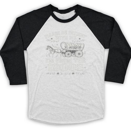 Please Be Patient With Me I'm From The 1900s Women's Baseball Raglan Shirt - Figerry