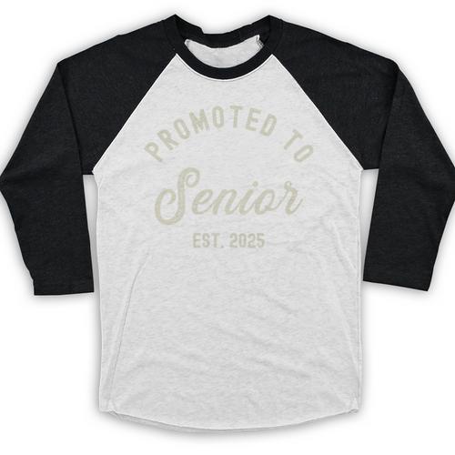 Promoted To Senior Est 2025 High School College Graduation Premium Baseball Raglan Shirt - Best Gift Smart