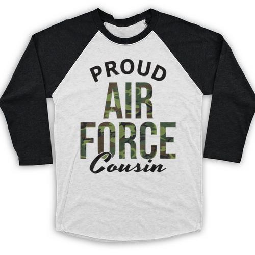 Proud Air Force Cousin Deployment Homecoming Graduation USAF Baseball Raglan Shirt - Best Gift Smart