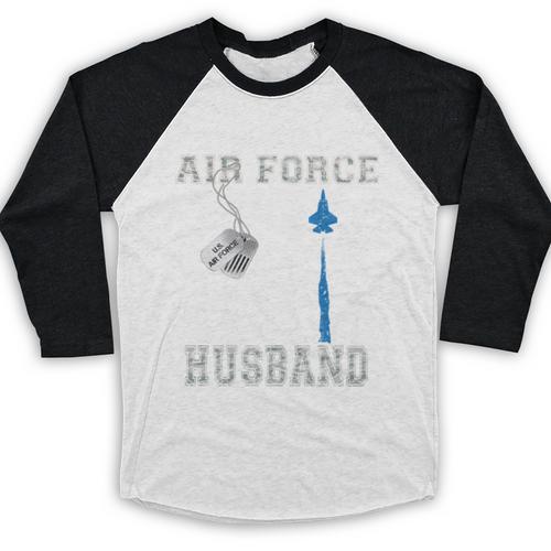 Proud Air Force Husband US Air Force Graduation Husband Baseball Raglan Shirt - Best Gift Smart