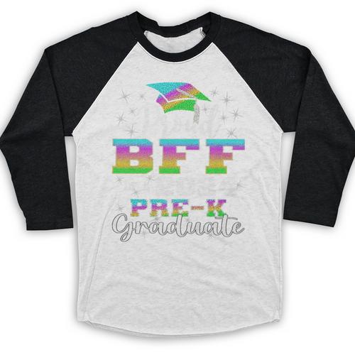 Proud Bff Of PreK School Graduate 2024 Graduation Bff Premium Baseball Raglan Shirt - Best Gift Smart