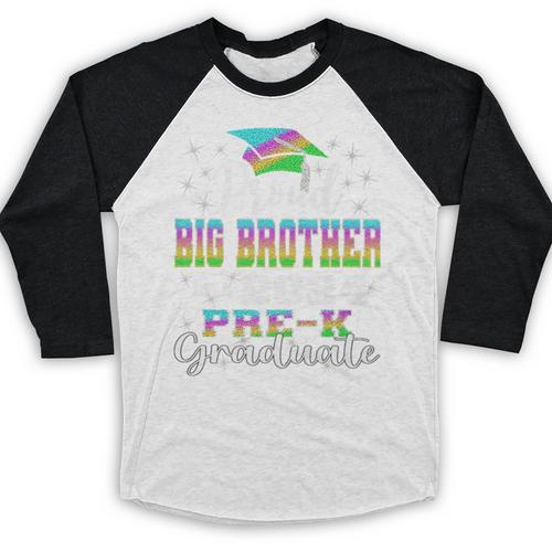Proud Big Brother Of PreK School Graduate 2024 Graduation Premium Baseball Raglan Shirt - Best Gift Smart