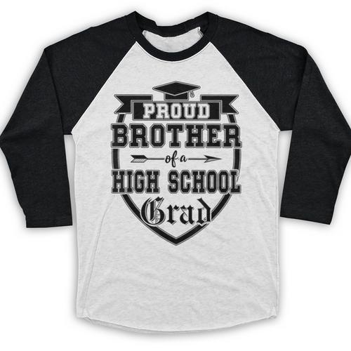 Proud Brother Of a High School Grad Senior Graduation Shirt Baseball Raglan Shirt - Best Gift Smart