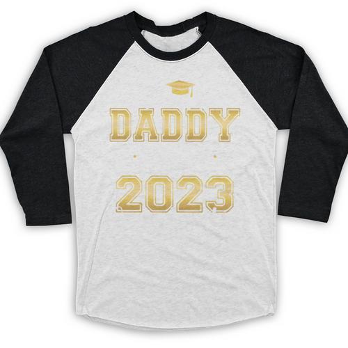 Proud Daddy Of Two 2023 Graduate Class 2023 Graduation Baseball Raglan Shirt - Best Gift Smart