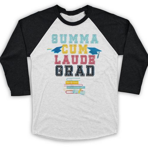 Proud Summa Cum Laude Grad College Graduation T-Shirt Baseball Raglan Shirt - Best Gift Smart