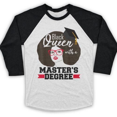 Queen Masters Degree Graduation Social Work MSW MPH Baseball Raglan Shirt - Best Gift Smart