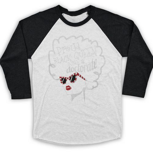 Queen PhD Doctorate Degree Graduation EdD PsyD Premium Tri-Blend Baseball Raglan Shirt - Best Gift Smart