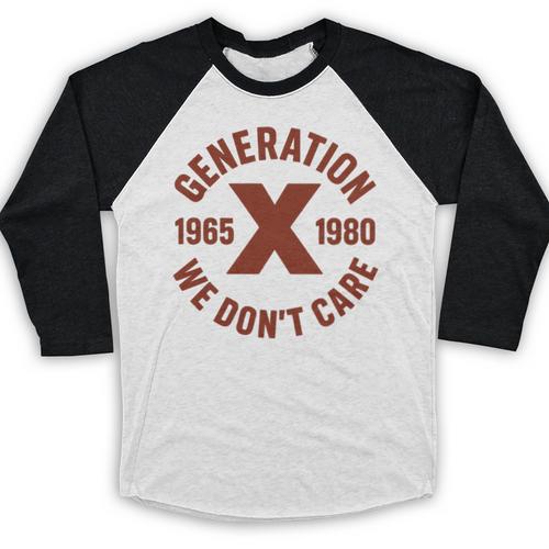 Retro Gen X 1965-1980 Sarcastic Nostalgia Graphic Premium Tri-Blend Baseball Raglan Shirt - Figerry