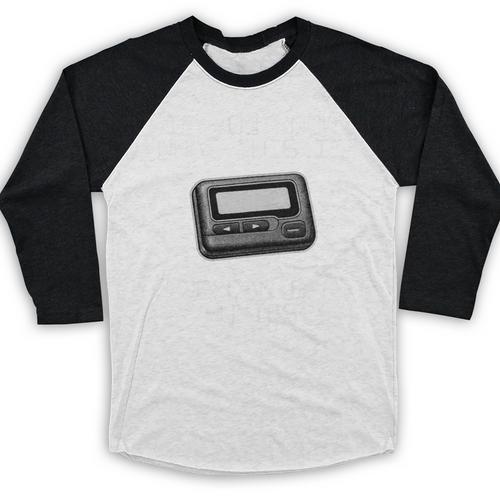 Retro Pager 90s Nostalgia Premium Tri-Blend Baseball Raglan Shirt - Figerry