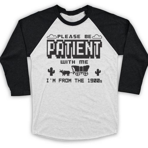 Retro Please Be Patient With Me I'm From The 1900s Premium Baseball Raglan Shirt - Figerry