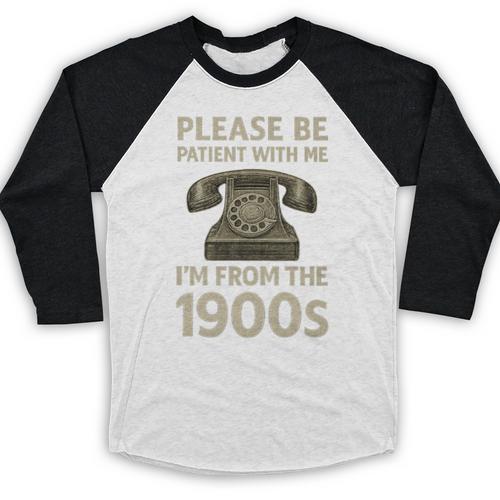 Retro Vintage Please Be Patient With Me I'm From The 1900s Premium Baseball Raglan Shirt - Figerry