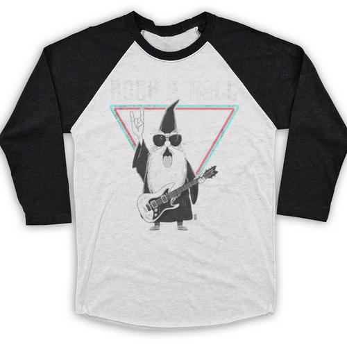 Rock & Roll Wizard Music Nostalgia Premium Tri-Blend Baseball Raglan Shirt - Figerry