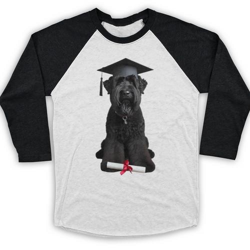 Russian Terrier Dog Graduation Cap Graduate Owner Grad Baseball Raglan Shirt - Best Gift Smart