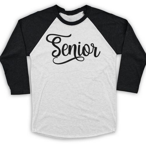 That Says Senior Cursive Script Graduation Baseball Raglan Shirt - Best Gift Smart