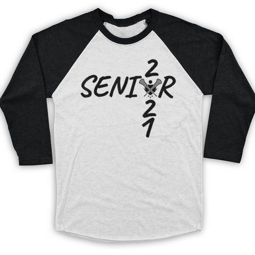 Senior 2021 Lacrosse Sticks And Ball Graduation Baseball Raglan Shirt - Best Gift Smart
