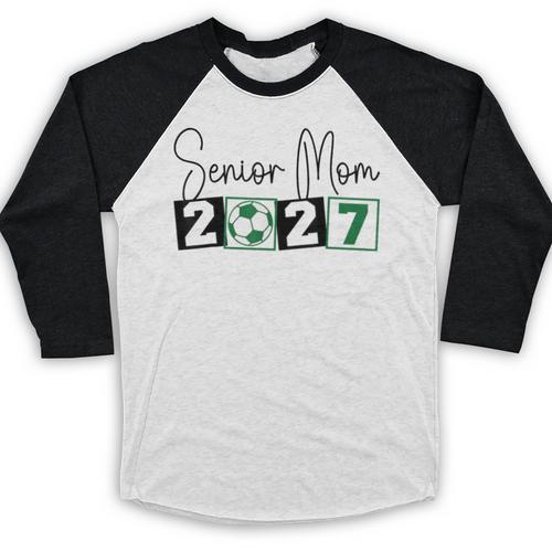 Senior 2027 Soccer Mom Final Season Class Of 2027 Graduation Baseball Raglan Shirt - Best Gift Smart