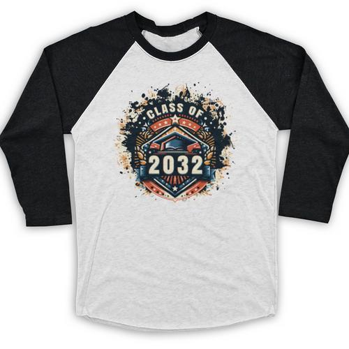 Senior 2032 Class Of 2032 Seniors Graduation 2032 Senior 32 Baseball Raglan Shirt - Best Gift Smart