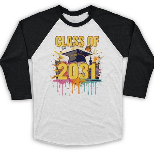Senior 31 Class Of 2031 Back To School Graduation 2031 Baseball Raglan Shirt - Best Gift Smart