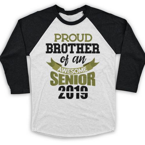 Senior Class Of 2019 Tshirt Graduation Awesome Brother Baseball Raglan Shirt - Best Gift Smart