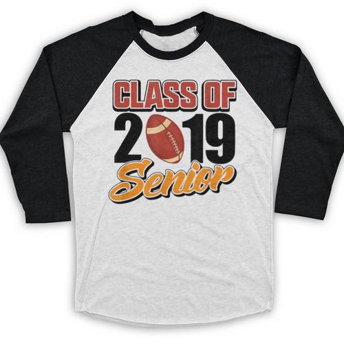 Senior Class Of 2019 Tshirt Graduation Students Football Baseball Raglan Shirt - Best Gift Smart