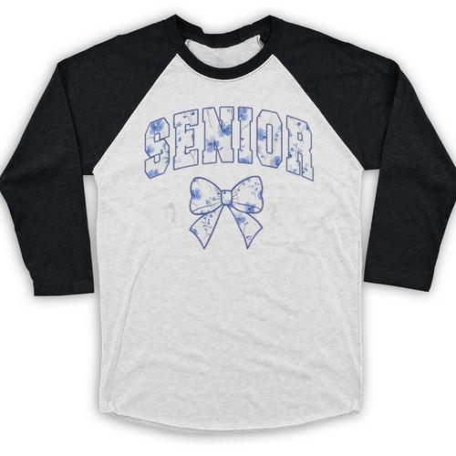 Senior Class Of 2026 Graduation Girly Floral Coquette Bow Baseball Raglan Shirt - Best Gift Smart
