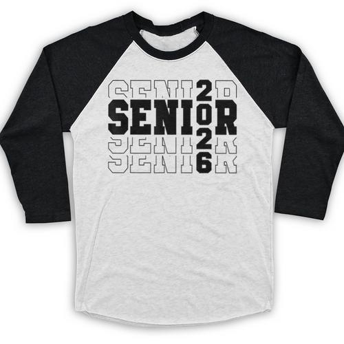 Senior Class Of 2026 Varsity Text Graduation Baseball Raglan Shirt - Best Gift Smart
