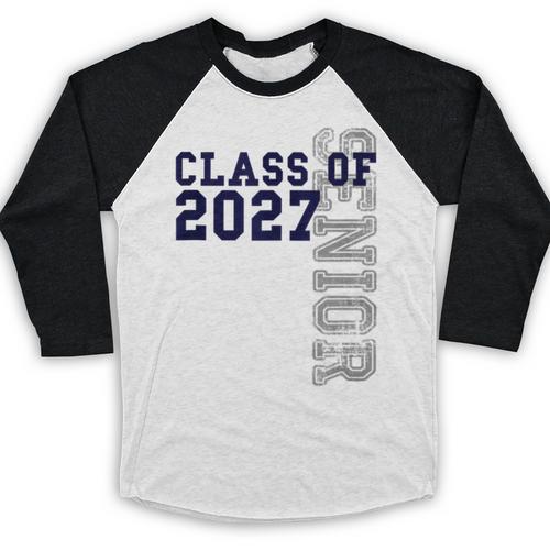 Senior Class Of 2027 Graduation Year High School & College Baseball Raglan Shirt - Best Gift Smart