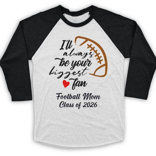 Senior Football Mom Class Of 2026 Graduation Graduate Baseball Raglan Shirt - Best Gift Smart