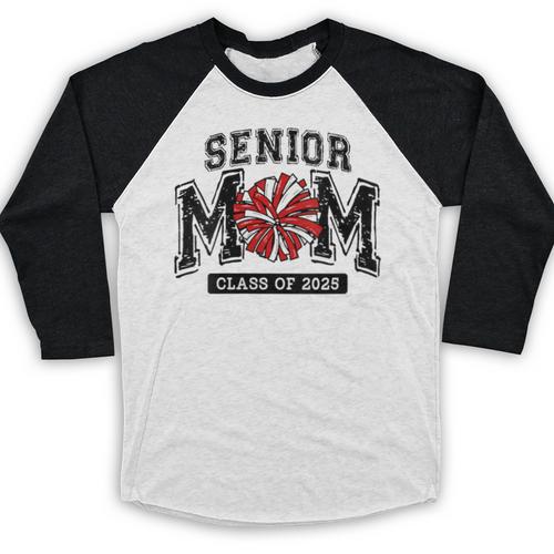 Senior Mom 2025 Cheer Mama Class Of 2025 Graduation Baseball Raglan Shirt - Best Gift Smart