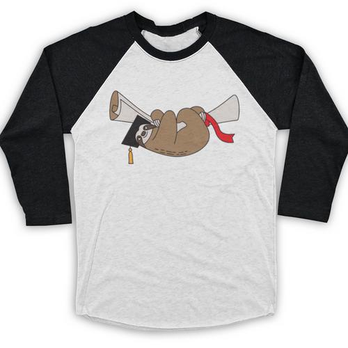 Sloth Graduation Shirt I Did It Diploma Grad Baseball Raglan Shirt - Best Gift Smart