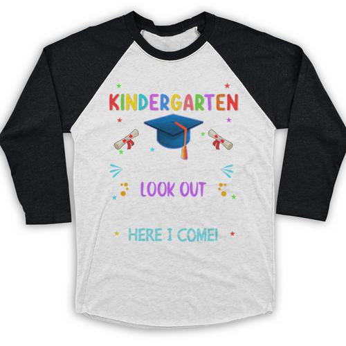 So Long Kindergarten Graduation Look Out 1st Grade 2025 Kids Premium Tri-Blend Baseball Raglan Shirt - Best Gift Smart