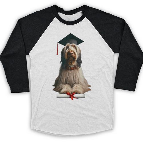 Spinone Italiano Dog Graduation Cap School Graduate Owner Men Women Kids Baseball Raglan Shirt - Best Gift Smart