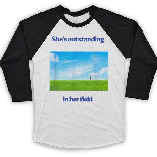 Out Standing In Her Field Graduation Tee Baseball Raglan Shirt - Best Gift Smart