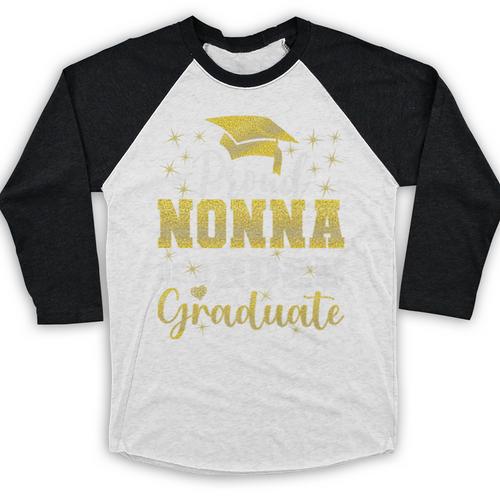 Super Proud Nonna Of 2025 Graduate Senior Graduation Family Premium Baseball Raglan Shirt - Best Gift Smart